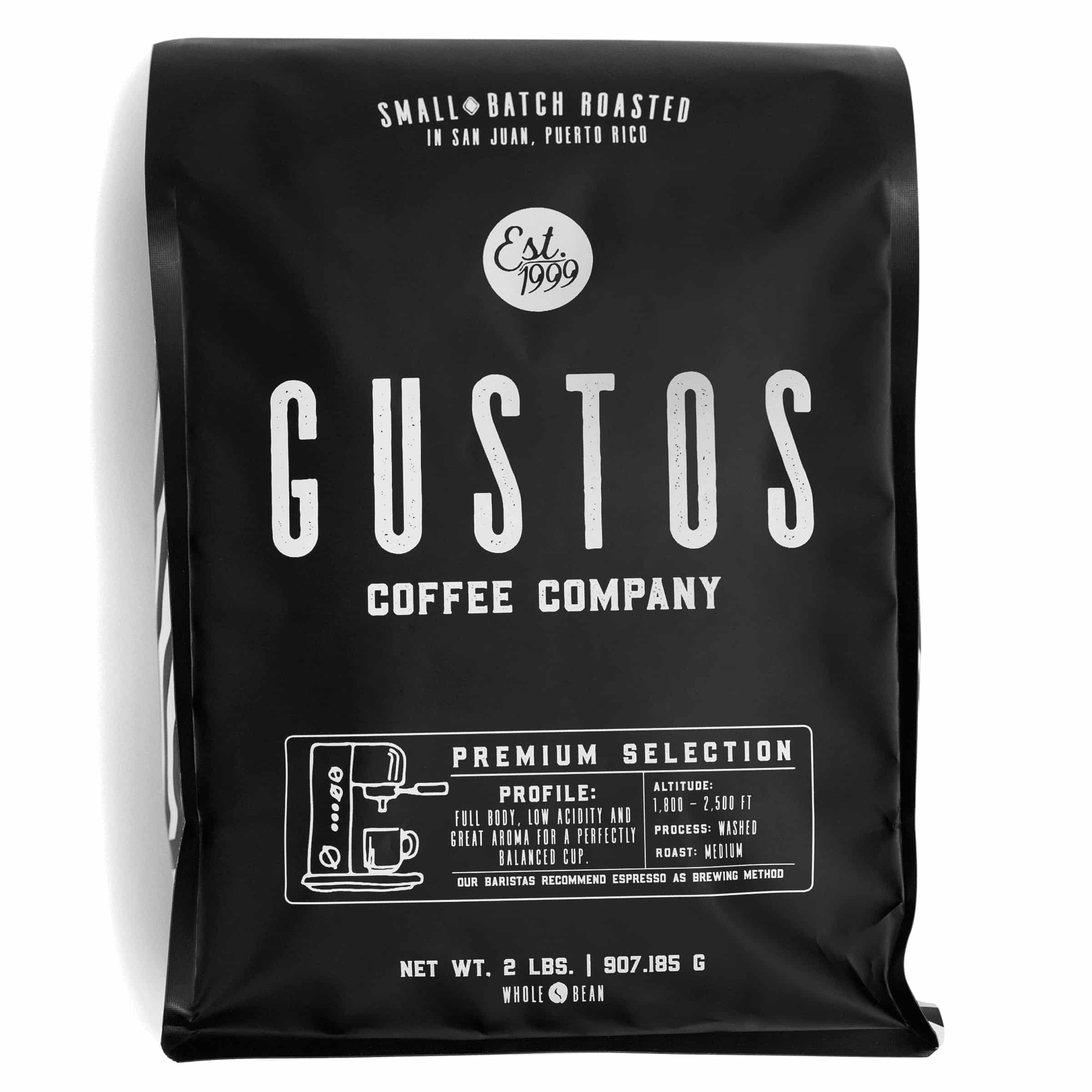 2lb bag of Premium Gourmet Coffee of the Vatican, popes and Kings Yauco PR by Gustos Coffee Co